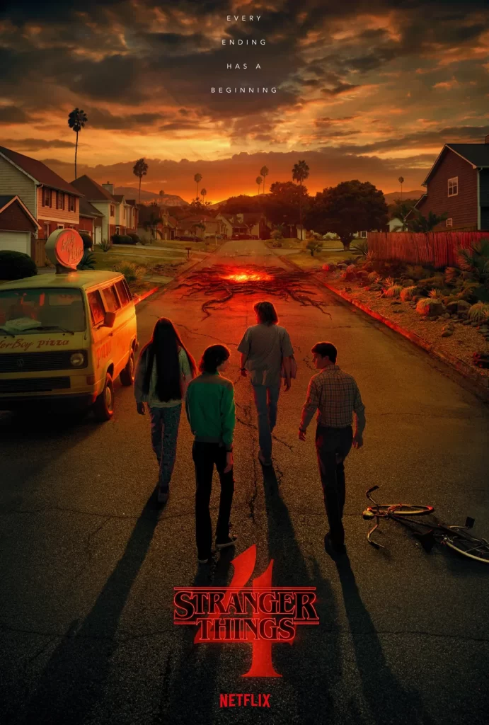 Stranger Things: imagem do pôster da quarta temporada de 2022. Reprodução/Netflix.
