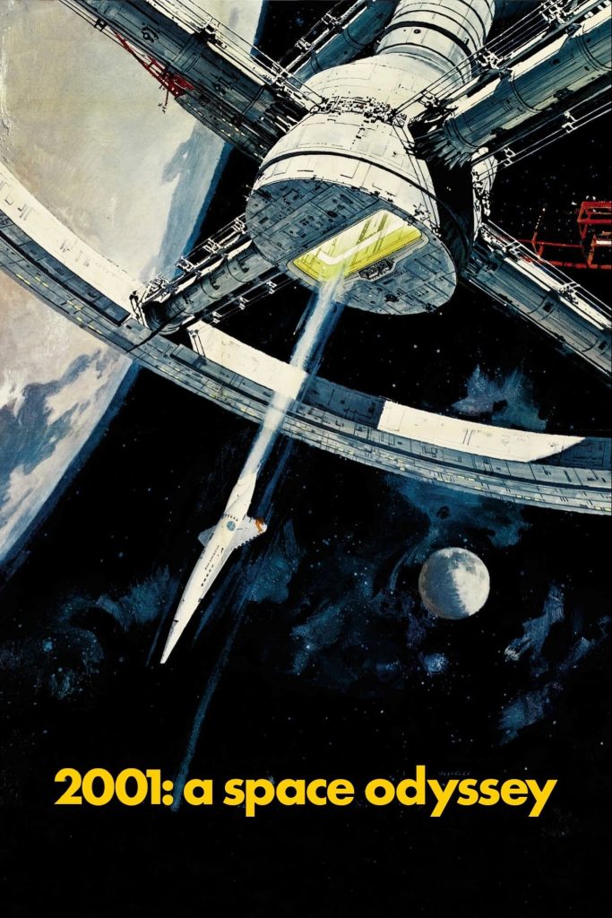 Pôster do filme "2001: space odissey" dirigido por Stanley Kubrick. Inspirado em "The Sentinel" por Arthur C. Clarke.