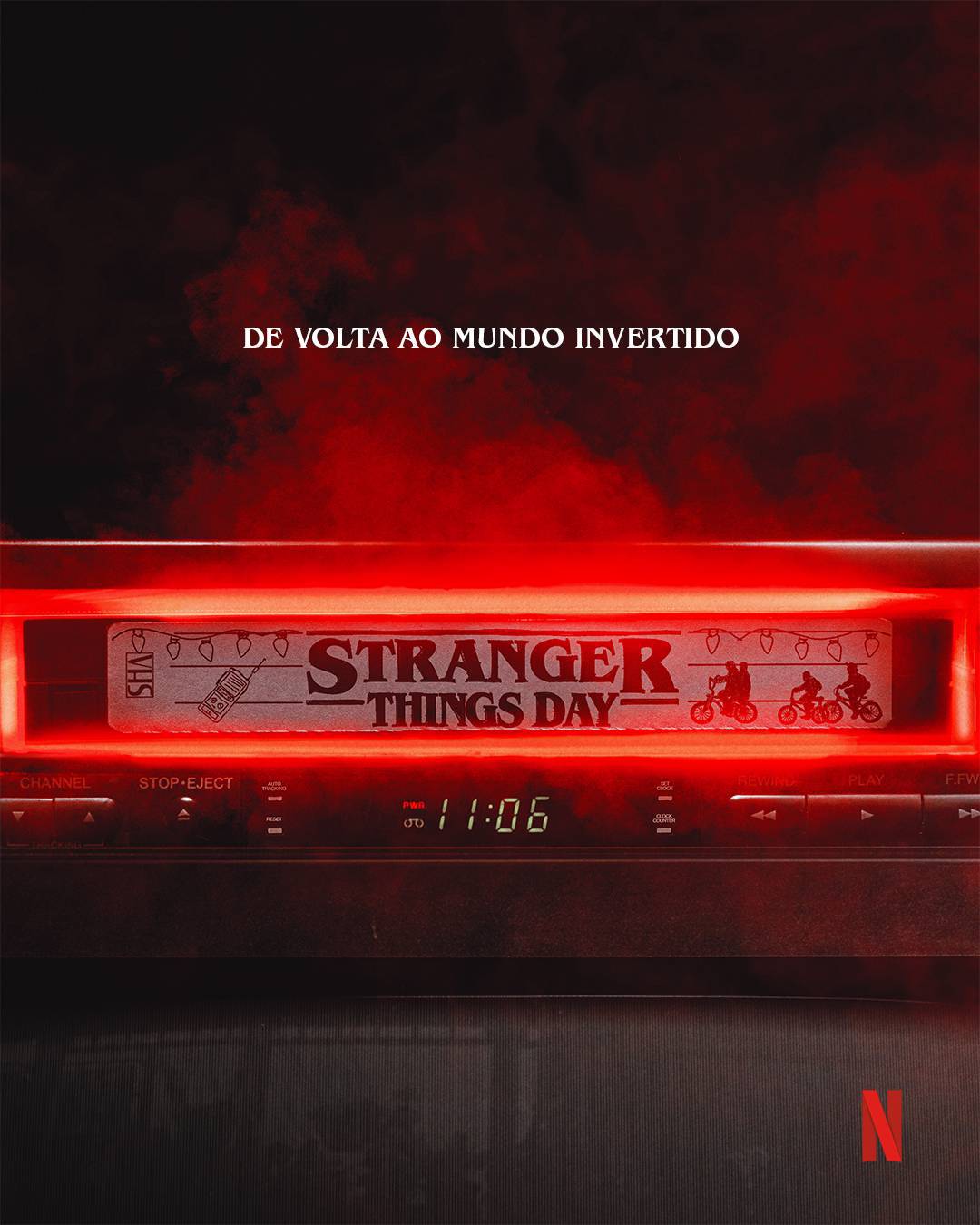 Stranger Things Day: cartaz da data e do teaser em 2023 divulgado pela Netflix.
