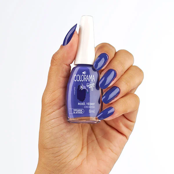 Esmalte Roxo de Tédio. Esmaltes Divertidamente: Colorama cria colaboração com a Disney Pixar. Imagem: Divulgação Colorama.